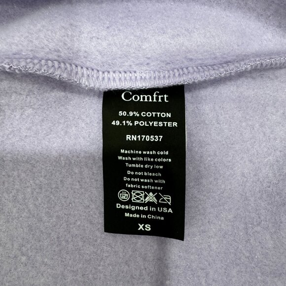 Comfrt Pastel Zip Hoodie Limited Edition: Lavender New, Size XS Runs Oversized - Picture 11 of 16